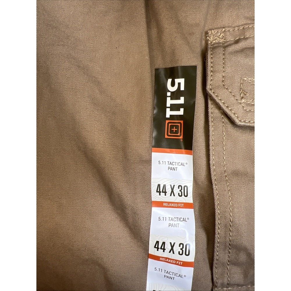 5.11 Tactical Cargo Pants 44x30ā Beige 74251 Cotton Elastic Waist Knee Pad Ready - Picture 11 of 16